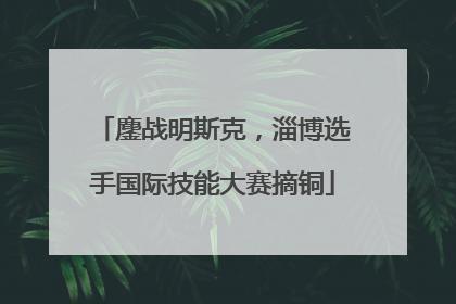 鏖战明斯克，淄博选手国际技能大赛摘铜