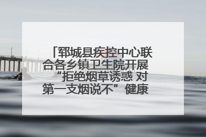 郓城县疾控中心联合各乡镇卫生院开展“拒绝烟草诱惑 对第一支烟说不”健康教育宣传活动