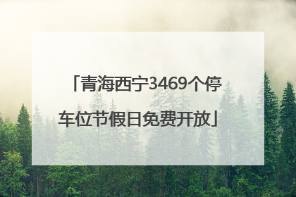 青海西宁3469个停车位节假日免费开放