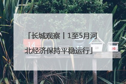 长城观察丨1至5月河北经济保持平稳运行