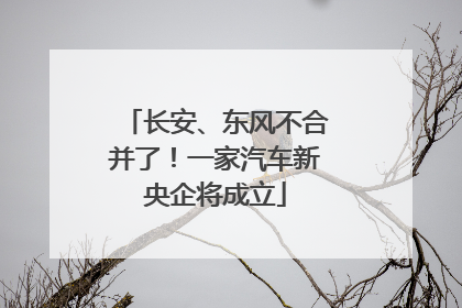 长安、东风不合并了！一家汽车新央企将成立