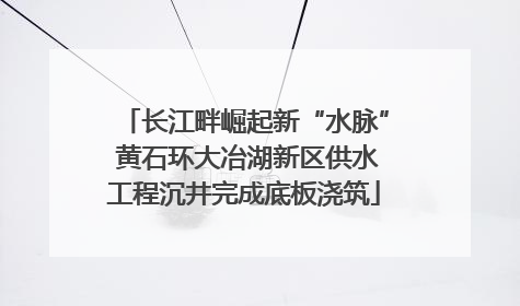 长江畔崛起新“水脉” 黄石环大冶湖新区供水工程沉井完成底板浇筑