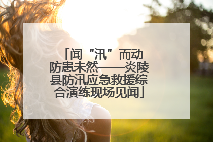 闻“汛”而动 防患未然——炎陵县防汛应急救援综合演练现场见闻
