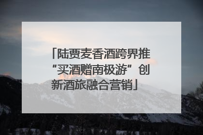 陆贾麦香酒跨界推“买酒赠南极游”创新酒旅融合营销
