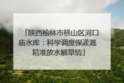 陕西榆林市横山区河口庙水库：科学调度保灌溉 精准放水解旱情