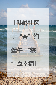 陡岭社区：“香”约端午 “粽”享幸福