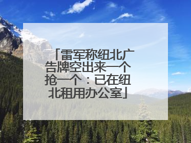 雷军称纽北广告牌空出来一个抢一个：已在纽北租用办公室