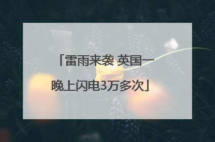 雷雨来袭 英国一晚上闪电3万多次