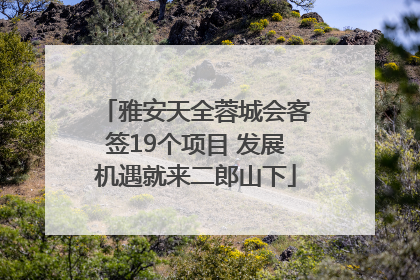 雅安天全蓉城会客签19个项目 发展机遇就来二郎山下