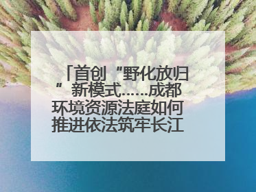 首创“野化放归”新模式……成都环境资源法庭如何推进依法筑牢长江上游生态屏障