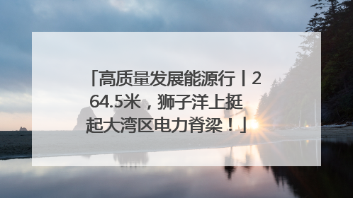 高质量发展能源行丨264.5米，狮子洋上挺起大湾区电力脊梁！