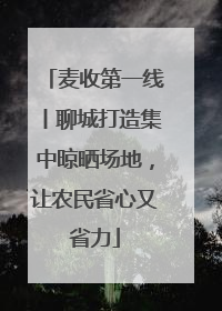 麦收第一线丨聊城打造集中晾晒场地，让农民省心又省力