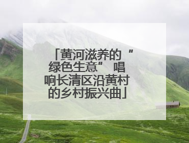 黄河滋养的“绿色生意” 唱响长清区沿黄村的乡村振兴曲