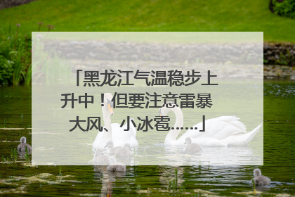 黑龙江气温稳步上升中！但要注意雷暴大风、小冰雹……