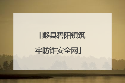 黟县碧阳镇筑牢防诈安全网