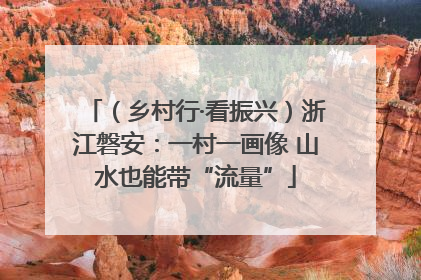 （乡村行·看振兴）浙江磐安：一村一画像 山水也能带“流量”