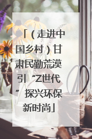 （走进中国乡村）甘肃民勤荒漠引“Z世代”探兴环保新时尚