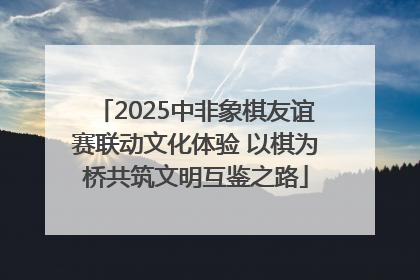 2025中非象棋友谊赛联动文化体验 以棋为桥共筑文明互鉴之路