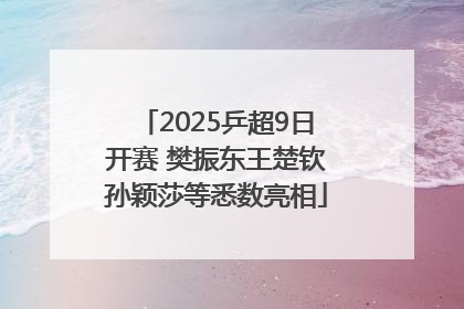 2025乒超9日开赛 樊振东王楚钦孙颖莎等悉数亮相