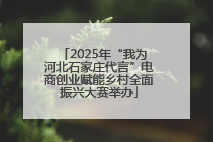 2025年“我为河北石家庄代言”电商创业赋能乡村全面振兴大赛举办