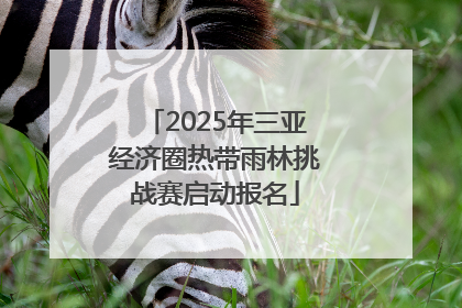 2025年三亚经济圈热带雨林挑战赛启动报名
