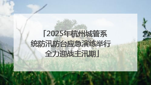 2025年杭州城管系统防汛防台应急演练举行 全力迎战主汛期