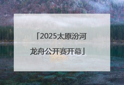 2025太原汾河龙舟公开赛开幕