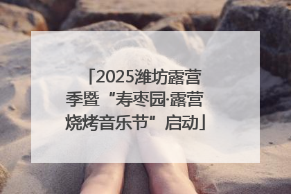 2025潍坊露营季暨“寿枣园·露营烧烤音乐节”启动