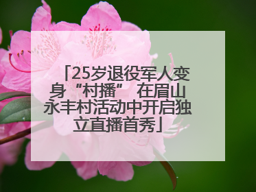 25岁退役军人变身“村播” 在眉山永丰村活动中开启独立直播首秀