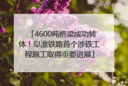 4600吨桥梁成功转体！阜淮铁路首个涉铁工程施工取得重要进展