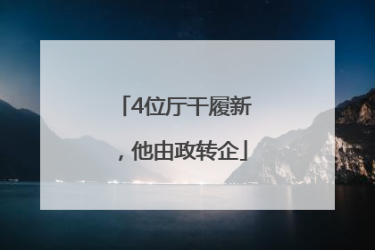 4位厅干履新，他由政转企